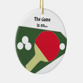 Ping Pong Paddle met Balls Keramisch Ornament (Rechts)