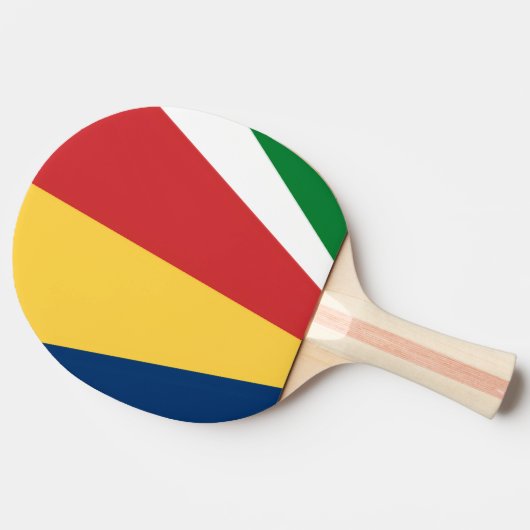 Ping pong paddle met Seychellen kleuren Tafeltennisbatje (Zijkant)