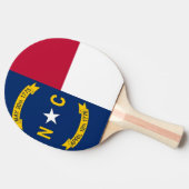 Ping pong paddle met vlag van North Carolina, Vere Tafeltennisbatje (Zijkant)