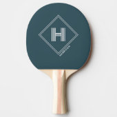 Ping Pong Paddle | Modern Geometrisch Monogram Tafeltennisbatje (Voorkant)