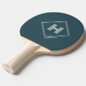 Ping Pong Paddle | Modern Geometrisch Monogram Tafeltennisbatje (Voorkant Gekanteld)