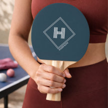 Ping Pong Paddle | Modern Geometrisch Monogram