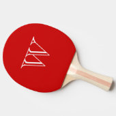 Ping Pong Paddle-Monogram Letter Tafeltennisbatje (Zijkant)