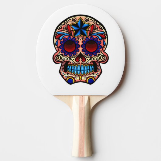 Ping Pong Paddle/Skull Tafeltennisbatje (Voorkant)