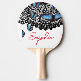 Ping Pong Paddle "SOPHIE" BUTTERFLIES Tafeltennisbatje
