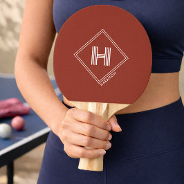 Ping Pong Paddle | Stijlvolle Geometrische Monogra Tafeltennisbatje