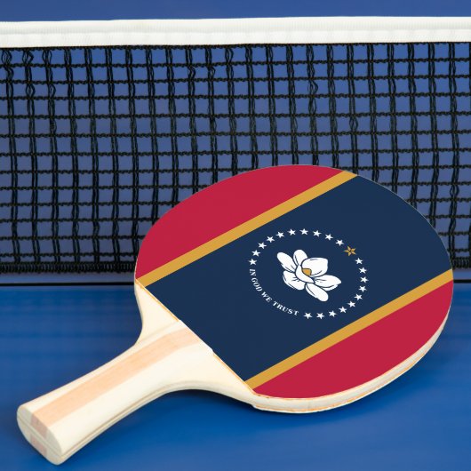 Ping pong paddle with Flag of Mississippi, USA Tafeltennisbatje (Insitu)