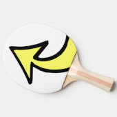 Ping Pong Paddle Yellow Arrow Tafeltennisbatje (Zijkant)