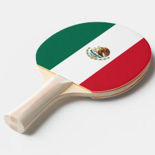 Ping pong peddel met de vlag van Mexico Tafeltennisbatje