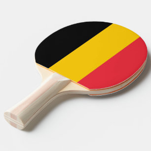 Ping pong peddel met vlag van België Tafeltennisbatje