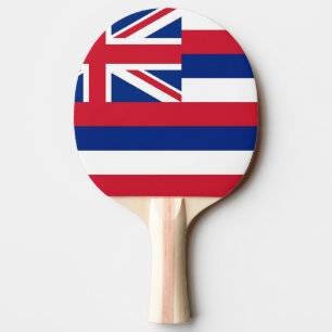 Ping pong peddel met vlag van Hawaï, Verenigde Sta Tafeltennisbatje