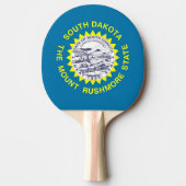 Ping pong peddel met vlag van South Dakota, Vereni Tafeltennisbatje (Voorkant)