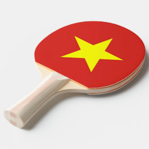 Ping pong peddel met vlag van Vietnam Tafeltennisbatje