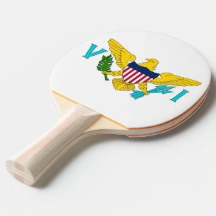 Ping pong peddel met vlag van Virgin Island, Veren Tafeltennisbatje
