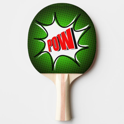 Ping Pong Pop Art POW ! Raquette de ping-pong (Devant)