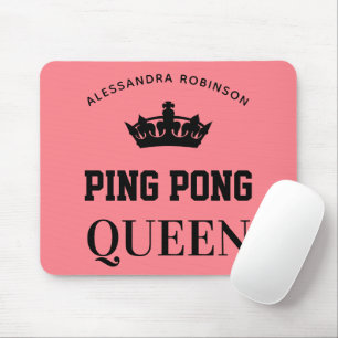 Ping Pong Queen Name gepersonaliseerd Muismat