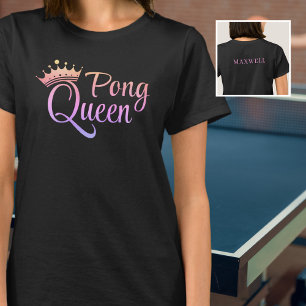 Ping Pong Queen Rose Purple Nom T-shirt