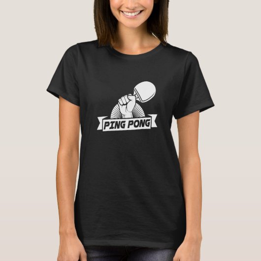 Ping Pong Racket Paddle Ball Tennis Pla. T-shirt (Voorkant)