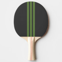 Raquette de ping-pong à rayure sportive verte