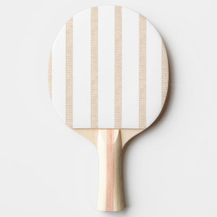 Ping Pong Raquette de ping-pong beige et blanche rayée