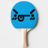 Ping Pong Raquette de ping-pong bleue visage en colère vilai (Devant)