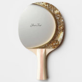 Ping Pong Raquette de ping-pong dorée ornée (Dos)