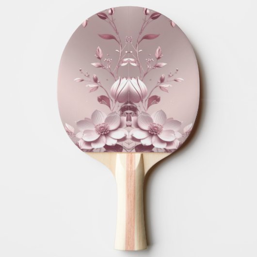 Ping Pong Raquette de ping-pong florale rose (Dos)
