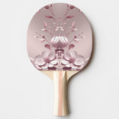 Ping Pong Raquette de ping-pong florale rose (Devant)