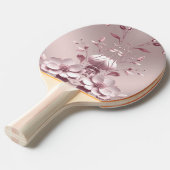 Ping Pong Raquette de ping-pong florale rose (Devant Angle)