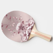 Ping Pong Raquette de ping-pong florale rose (Côté)