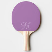 Ping Pong Raquette de ping-pong lilas avec initiale (Dos)