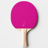 Ping Pong Raquette de ping-pong monogrammée rose vif (Dos)