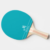 Ping Pong Raquette de ping-pong monogrammée sarcelle (Côté)