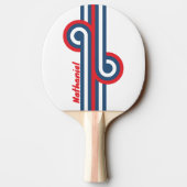 Ping Pong Raquette de ping-pong nostalgique avec nom (Dos)