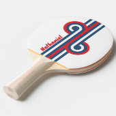 Ping Pong Raquette de ping-pong nostalgique avec nom (Devant Angle)