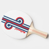 Ping Pong Raquette de ping-pong nostalgique avec nom (Côté)