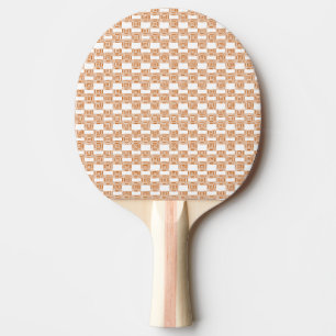 Ping Pong Raquette de ping-pong orange et blanc carré