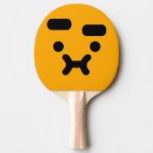Ping Pong Raquette de ping-pong orange visage mignon confus  (Devant)