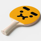 Ping Pong Raquette de ping-pong orange visage mignon confus  (Devant Angle)