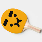 Ping Pong Raquette de ping-pong orange visage mignon confus  (Côté)