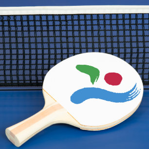 Ping Pong Raquette de ping-pong patriotique avec drapeau de 