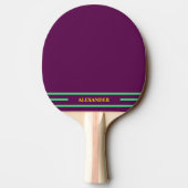Ping Pong Raquette de ping-pong prune avec initiales (Dos)