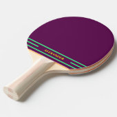 Ping Pong Raquette de ping-pong prune avec initiales (Devant Angle)