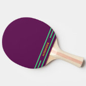 Ping Pong Raquette de ping-pong prune avec initiales (Côté)