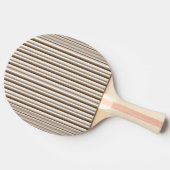 Ping Pong Raquette de ping-pong rayée marron et blanc (Côté)