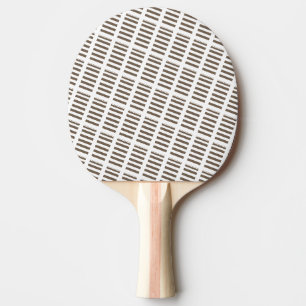 Ping Pong Raquette de ping-pong rayée marron et blanc