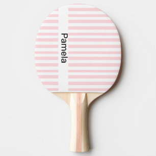 Ping Pong Raquette de ping-pong rayée rose et blanc