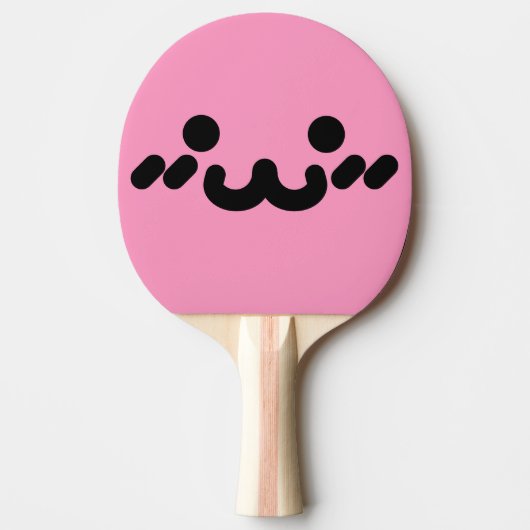Ping Pong Raquette de ping-pong rose clair visage mignon (Devant)