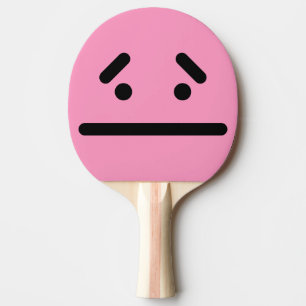 Ping Pong Raquette de ping-pong rose clair visage vide trist