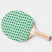 Ping Pong Raquette de ping-pong verte et blanche rayée (Côté)